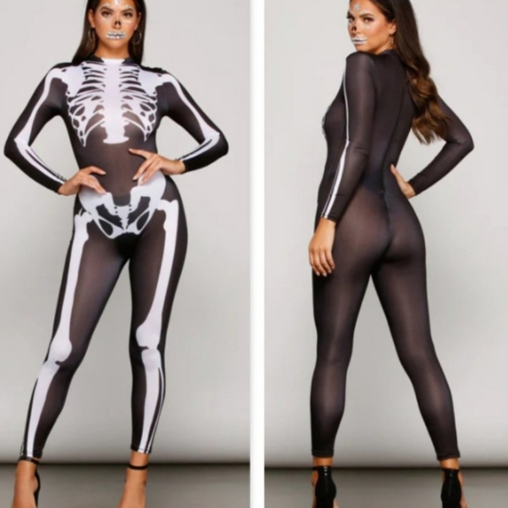 Sheer Skeleton Catsuit